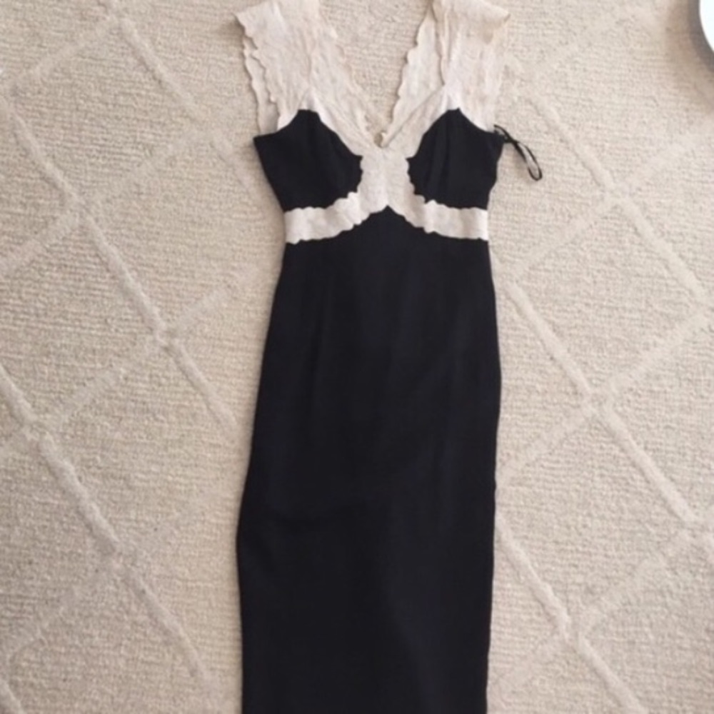 French connection dress small 2 prom cocktail blac - Picture 3 of 4